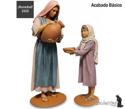 Figuras de Belén - 41 Aguadora con Niña