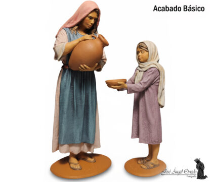 Figuras de Belén - 41 Aguadora con Niña