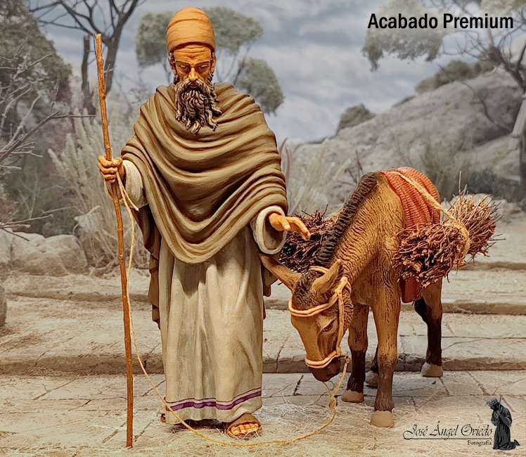 Figuras de Belén - 42 Anciano con Burro